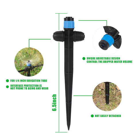 FULAIERGD emitter with secure tubing connection to prevent leaks