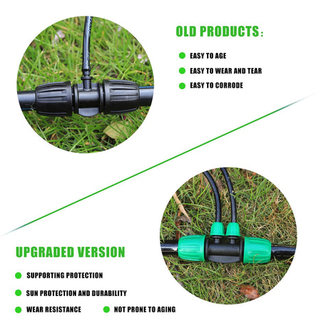 FULAIERGD drip tubing fitting enhances garden setup and watering flexibility.