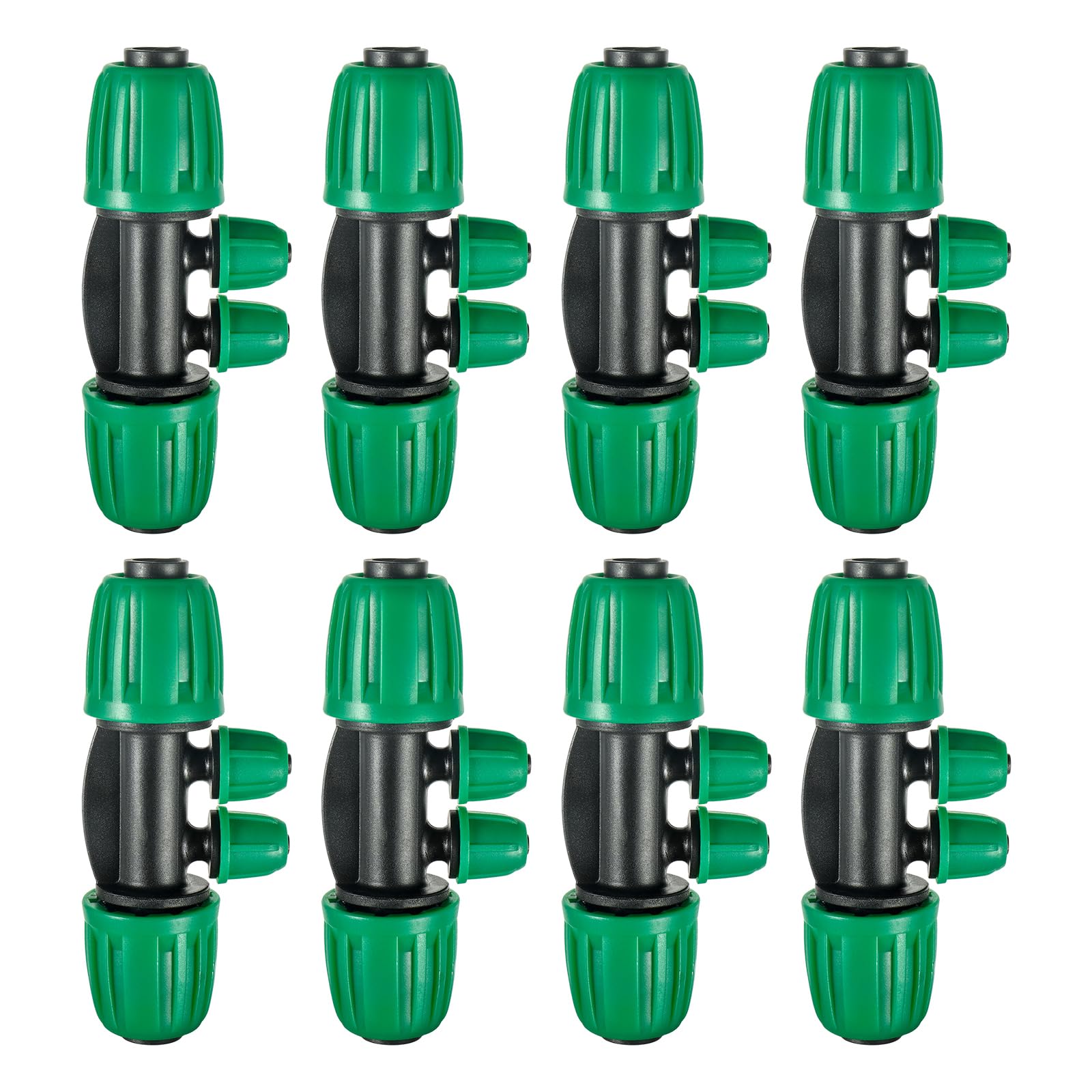 FULAIERGD four-way barbed tee keeps drip lines secure with a leak-free seal.