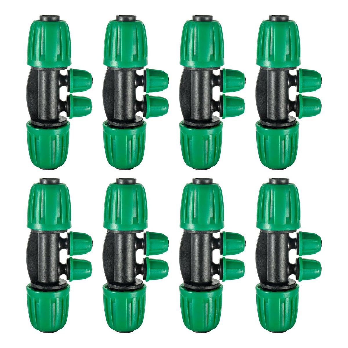 FULAIERGD four-way barbed tee keeps drip lines secure with a leak-free seal.