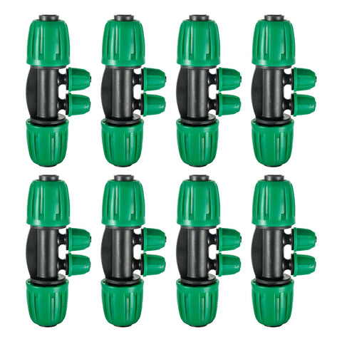FULAIERGD four-way barbed tee keeps drip lines secure with a leak-free seal.