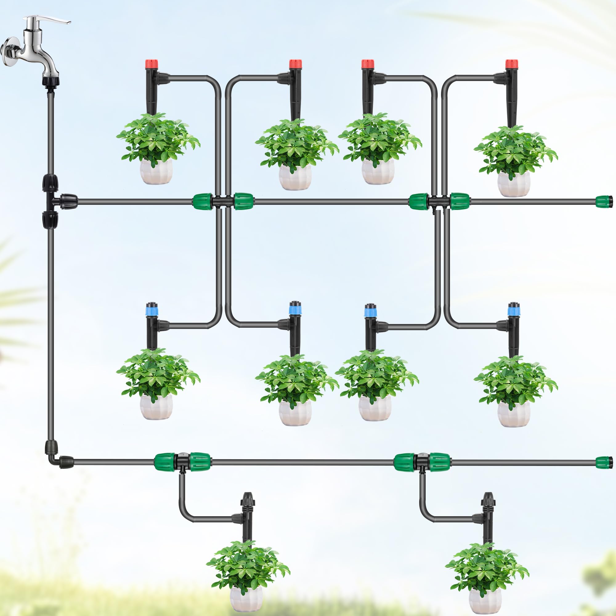 Fulaiergd garden watering system setup for efficient irrigation.