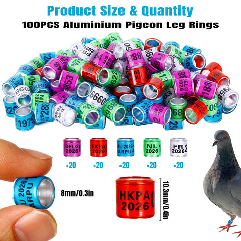 FULAIERGD pigeon leg ring green helps distinguish birds during breeding.