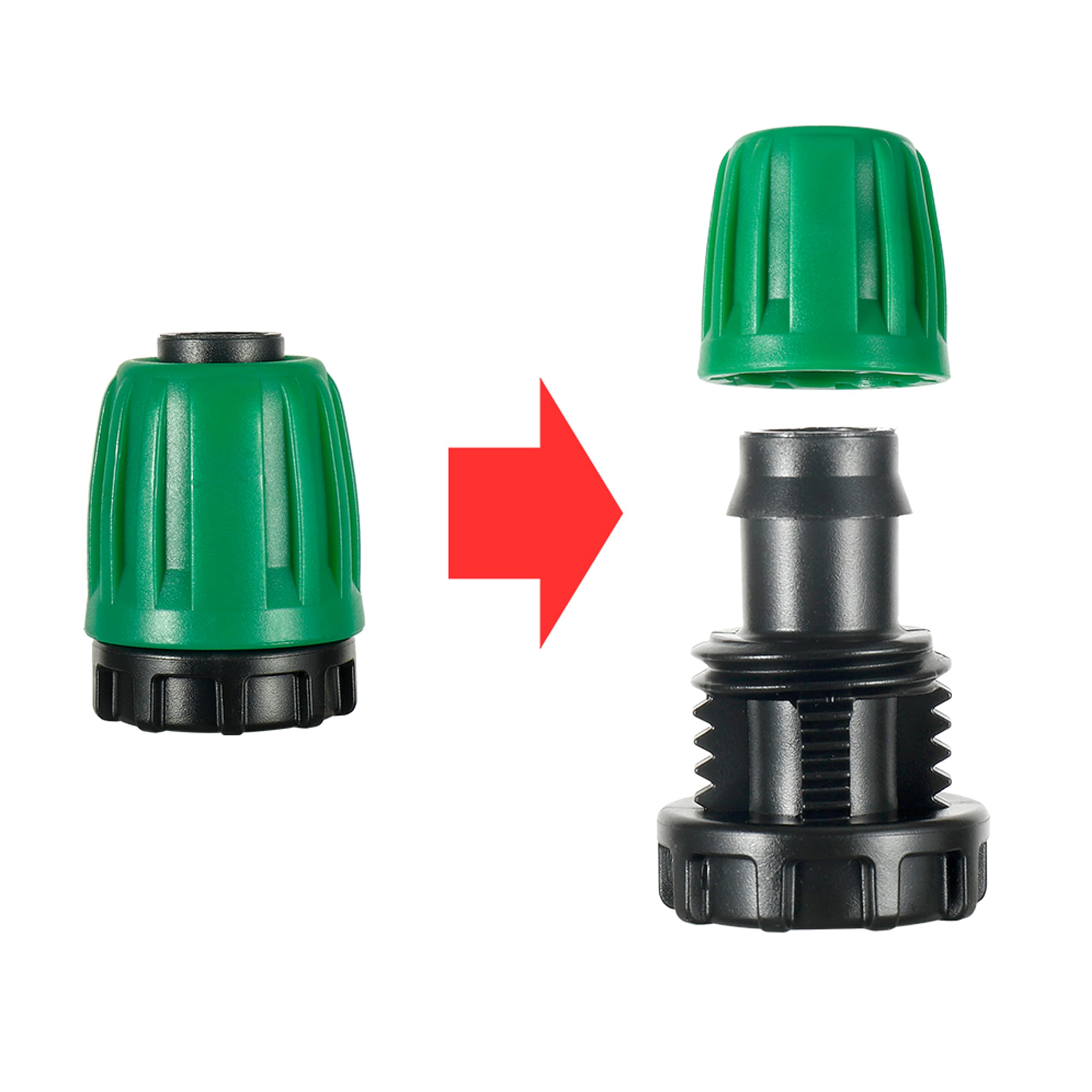FULAIERGD plastic end cap resists sunlight for long-lasting drip lines.