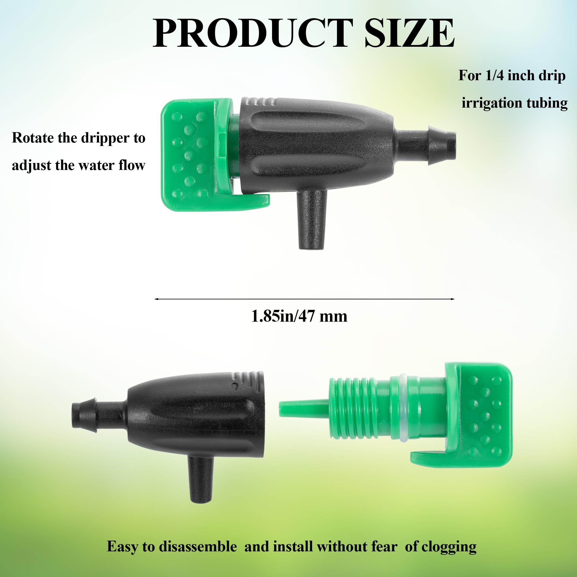 FULAIERGD rotatable-dripper-head demonstrates adjustable flow for plant irrigation.
