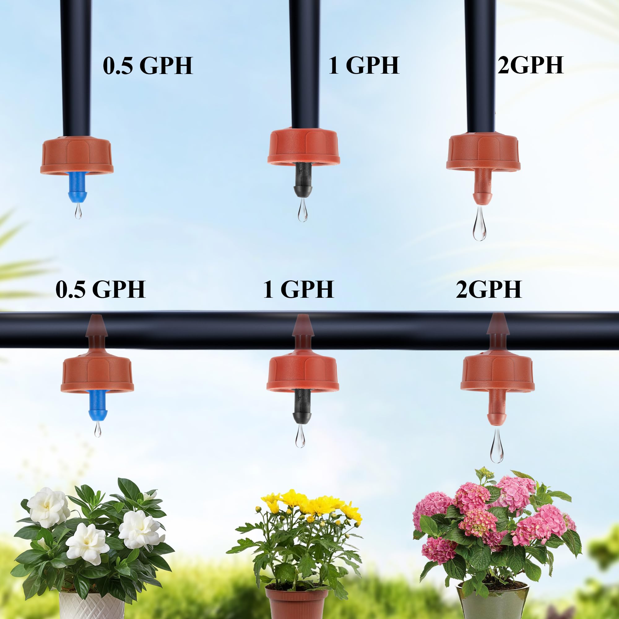 FULAIERGD tubing connection attachment demonstrates easy setup for irrigation systems.