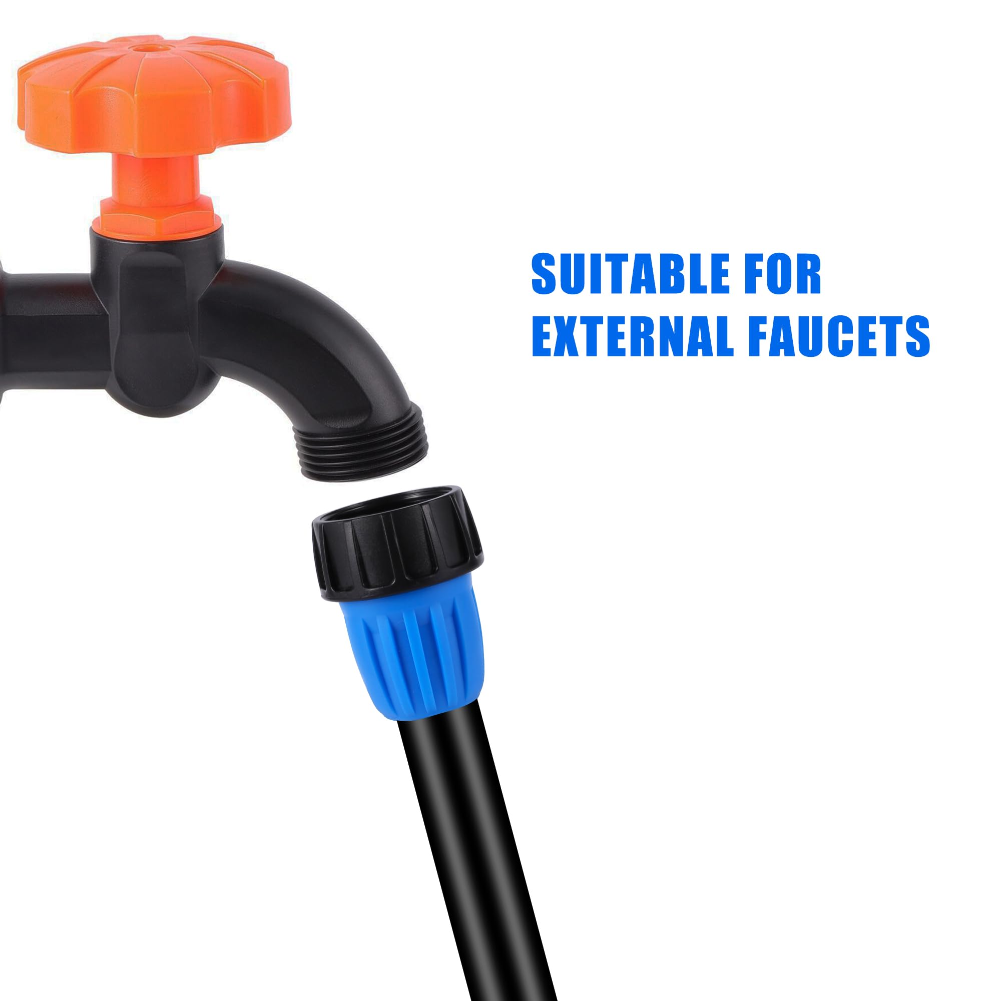FULAIERGD 3/4 to 1/2 inch adapter on standard hose simplifies irrigation