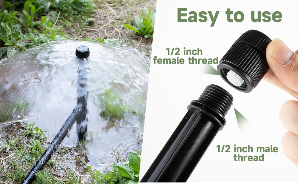 FULAIERGD adjustable flow helps reduce water waste in shrub beds and trees.