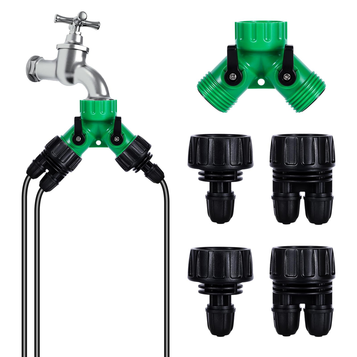FULAIERGD Y water splitter 2-way for versatile irrigation distribution.