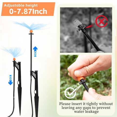 FULAIERGD 13-inch stake shown for adjustable height watering