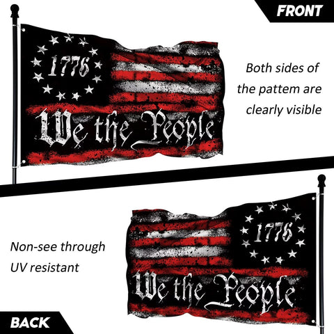 fulaismgs betsy-ross-1776-flag duplex-printed for indoor or outdoor display