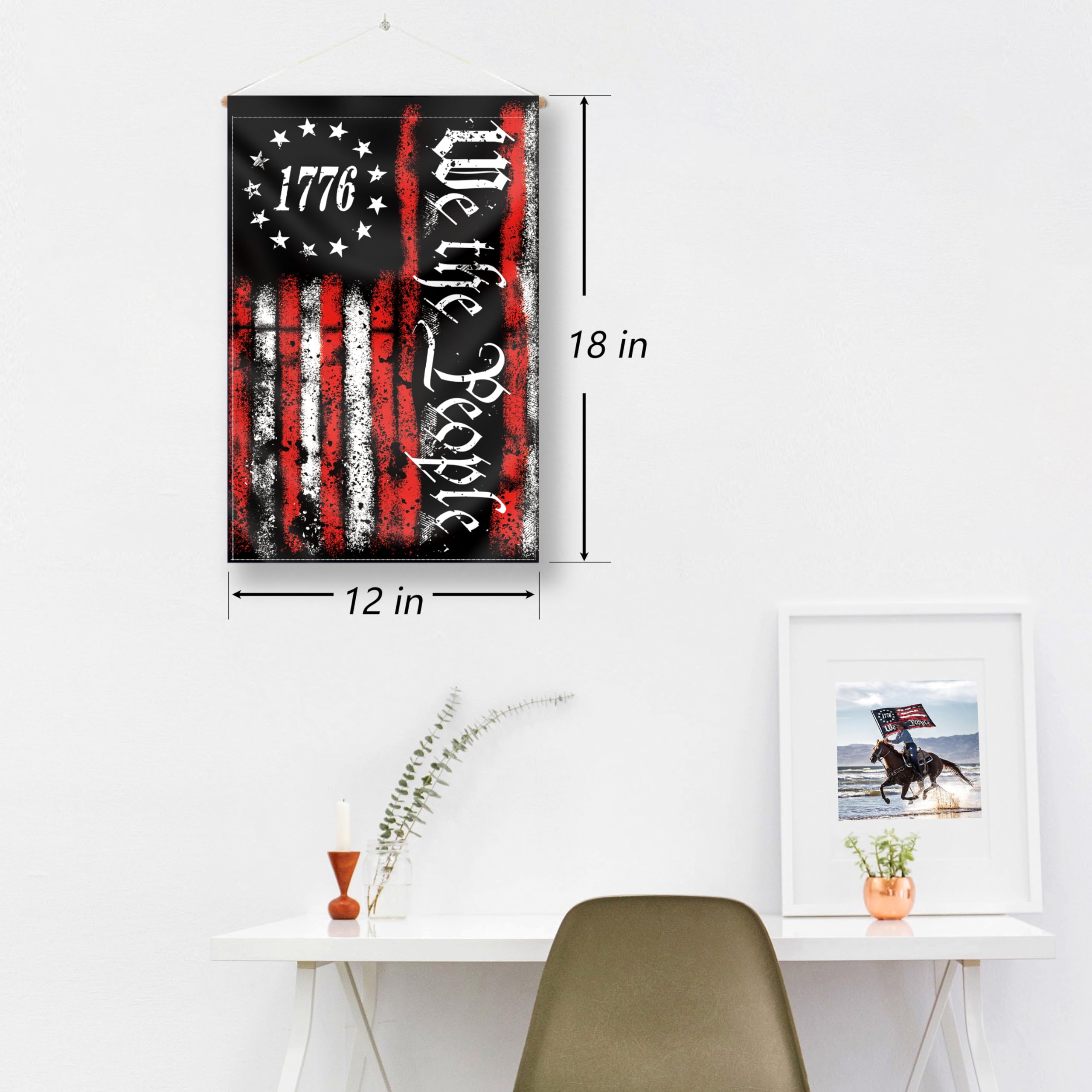 FULAISMGS Easy sleeve flag design fits standard mini poles or hangers