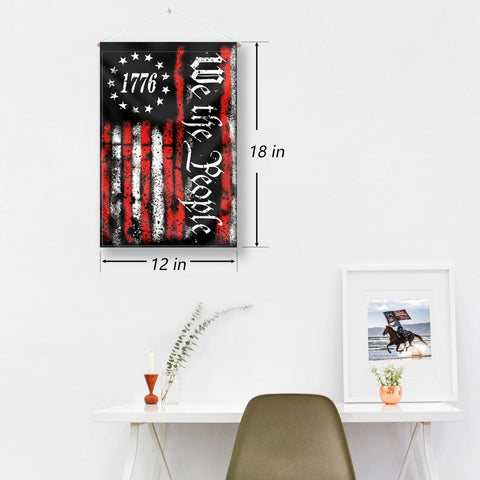 FULAISMGS Easy sleeve flag design fits standard mini poles or hangers