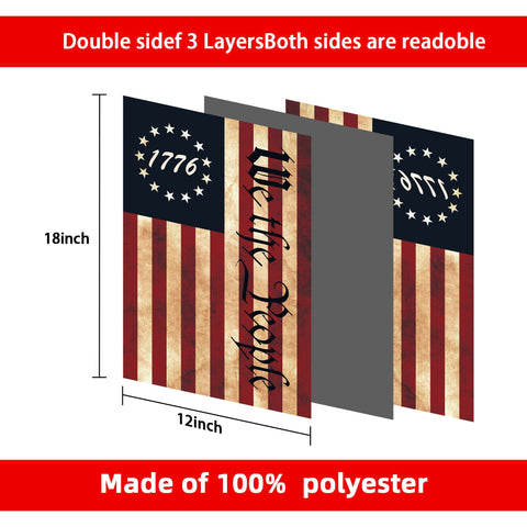 FULAISMGS Tea-stained vintage flag adds historical charm to porch or lawn.