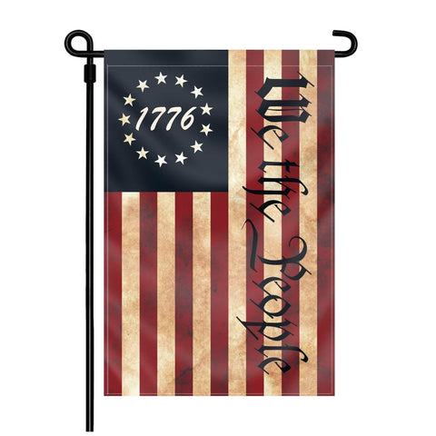 FULAISMGS We The People 1776 double-sided flag for yard display in light winds.