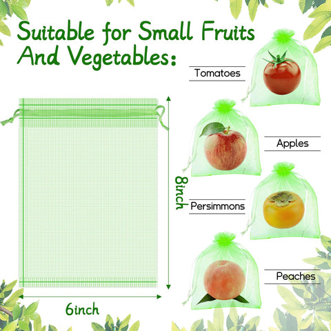 fulasiteu drawstring fruit bags show double closure for secure coverage