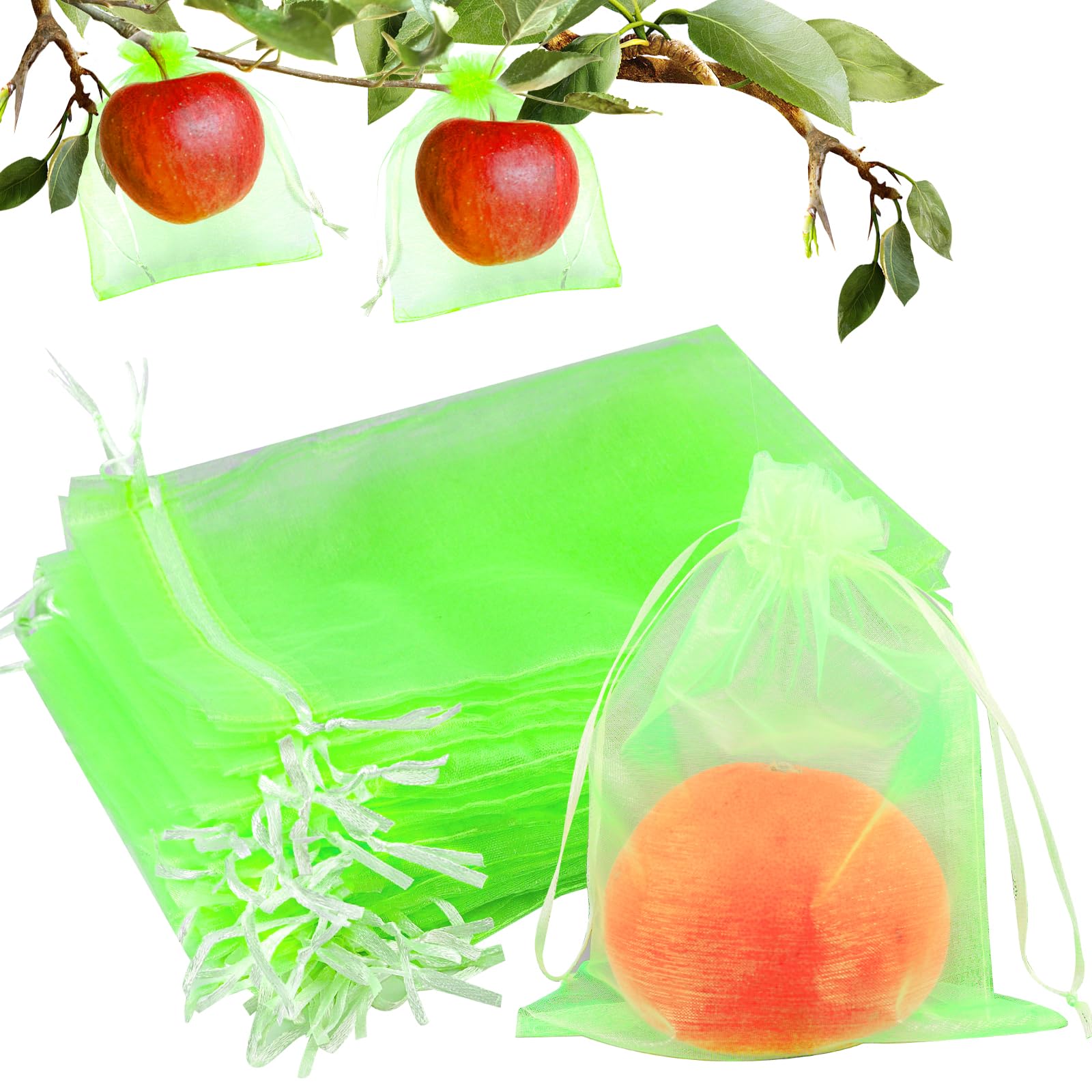 fulasiteu 7x9 fruit protection bag front view shields apples from pests outdoors