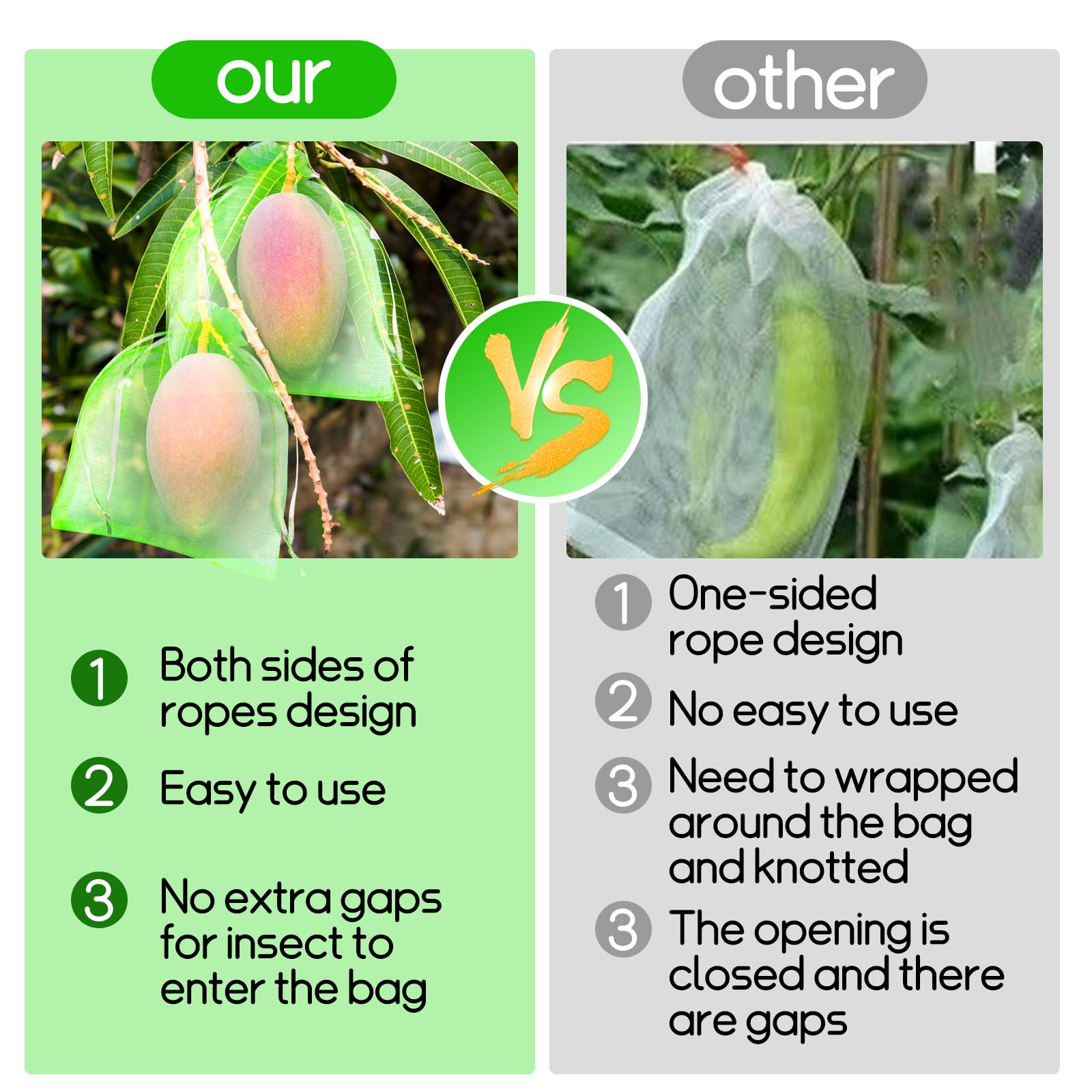 fulasiteu garden use bag guarding fruit from birds and debris