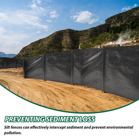 FULEIYA silt fence for construction and farming erosion prevention.