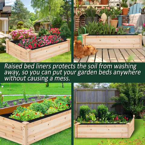 FULEIYA liner fits a 4x2x1 ft raised bed for space optimization.