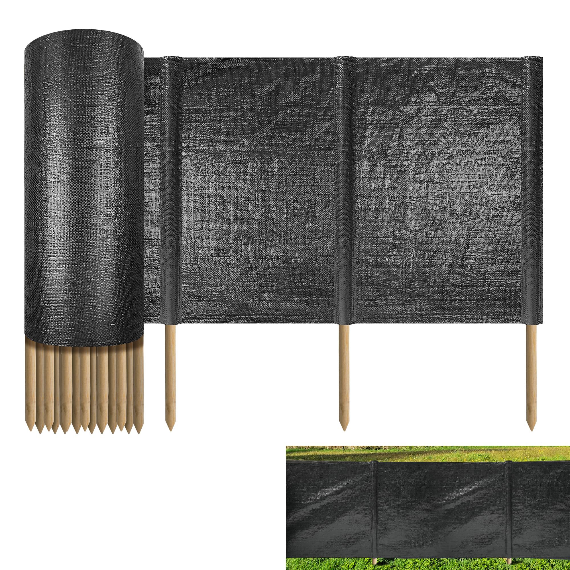 FULEIYA silt fence fabric 200ft blocks sediment runoff on construction sites.