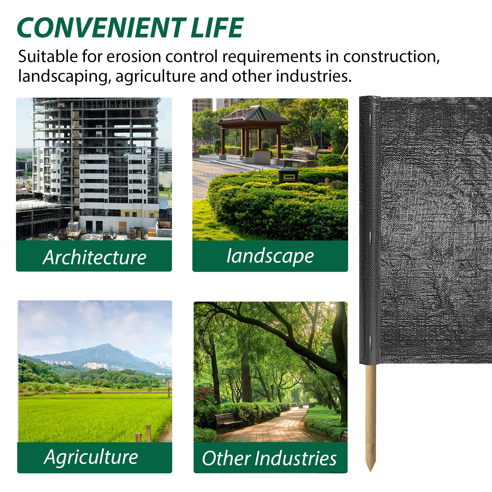 FULEIYA silt fence used in yard projects to manage runoff and erosion