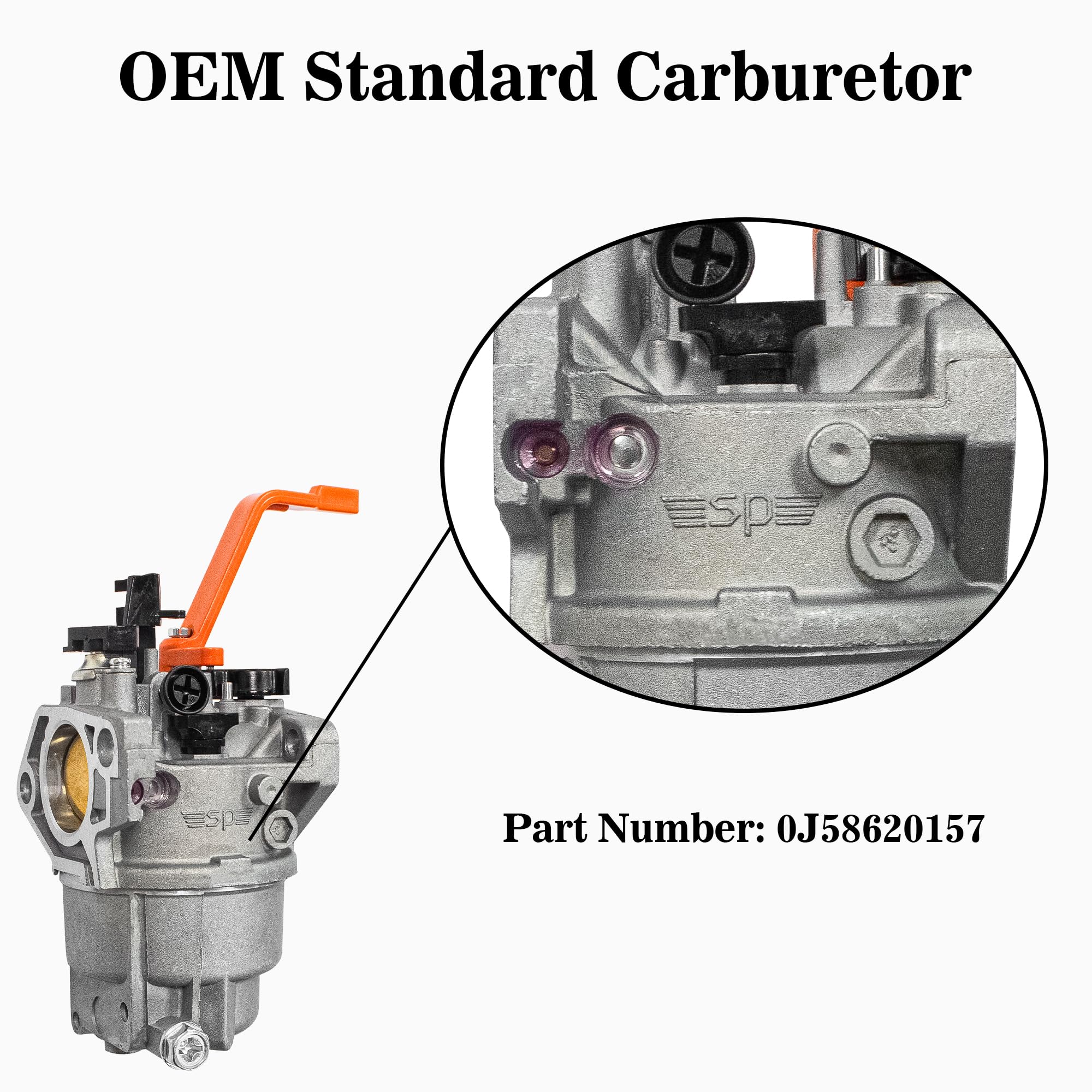Fullas SP generator carburetor front view ready for OEM replacement.