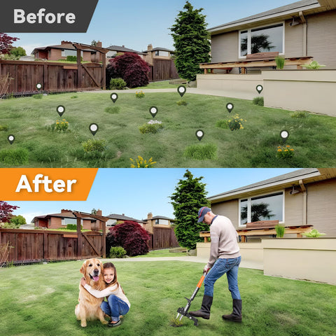 Fulljion aluminum handle reduces arm fatigue during weeding.