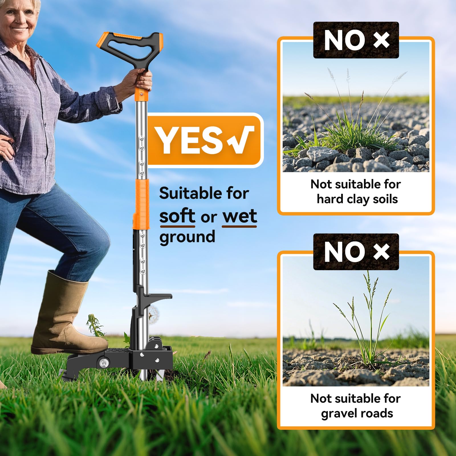 Fulljion durable garden tool ideal for lawns, yards, and beds.