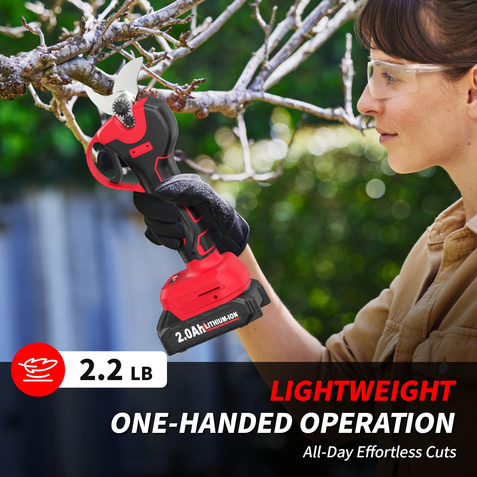 Ergonomic FULLYEA pruning shears lightweight design reduces hand fatigue