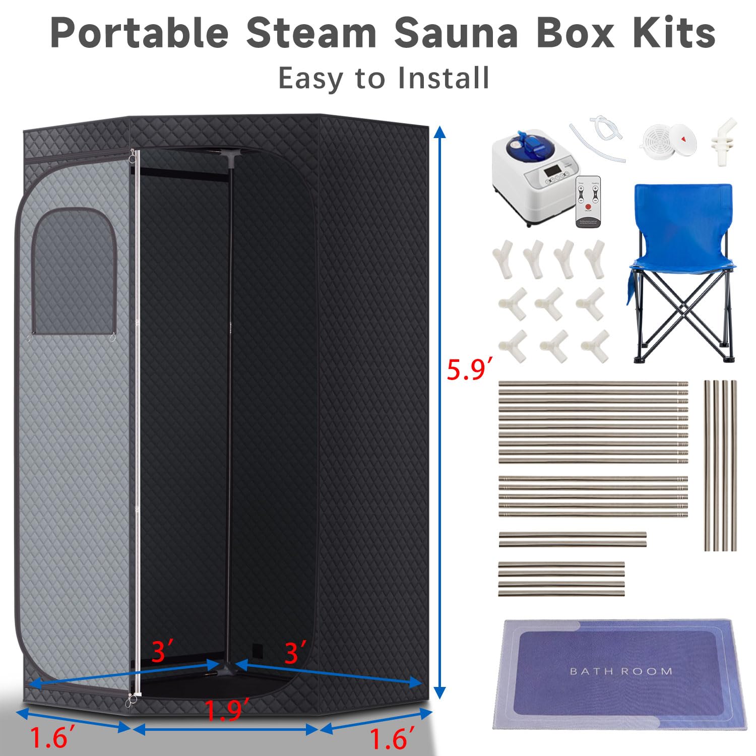 Fulove Sauna Box easy cleaning surface for quick maintenance after use