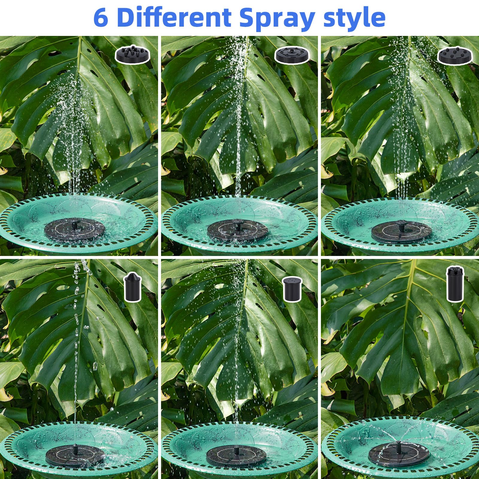 Fulsren solar fountain enables simple installation with no wires.