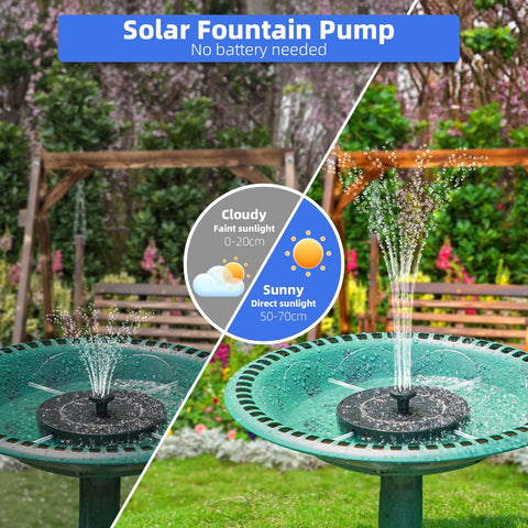 Fulsren 3.5W solar pump starts quickly for easy outdoor setup.