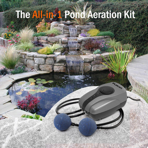 FUMAK All-in-One Pond Aerator check valves in use emphasize reliable flow control.