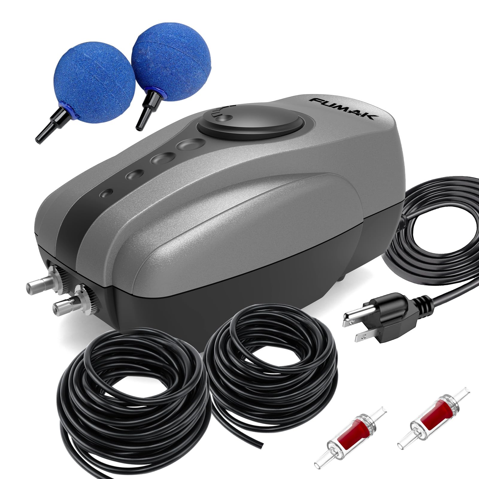 FUMAK All-in-One Pond Aerator front view shows compact design for small to mid-size ponds.