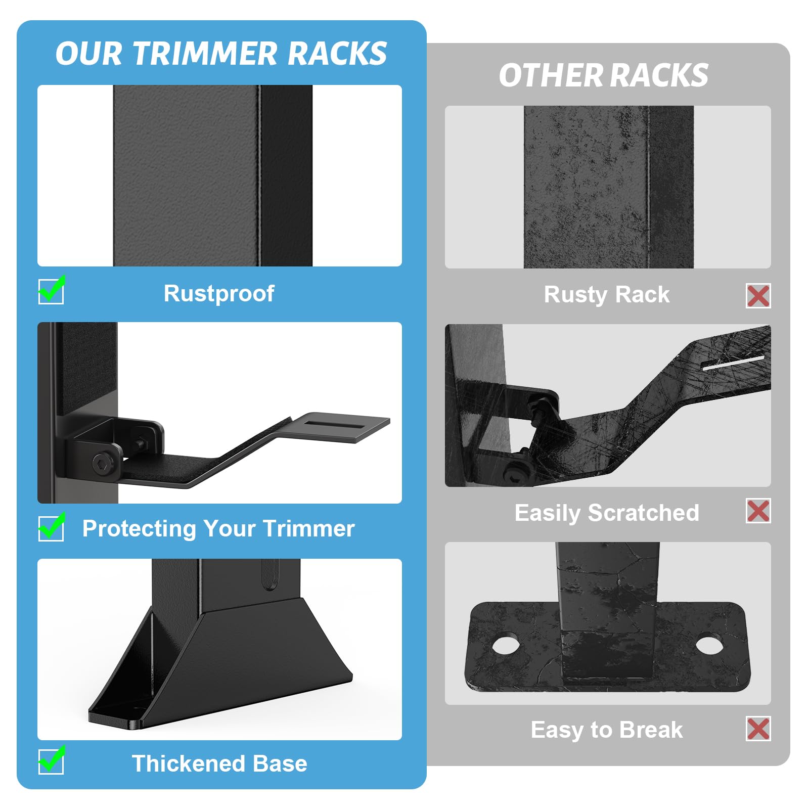 Durable Fumingpal rack with heavy-duty steel for long life.