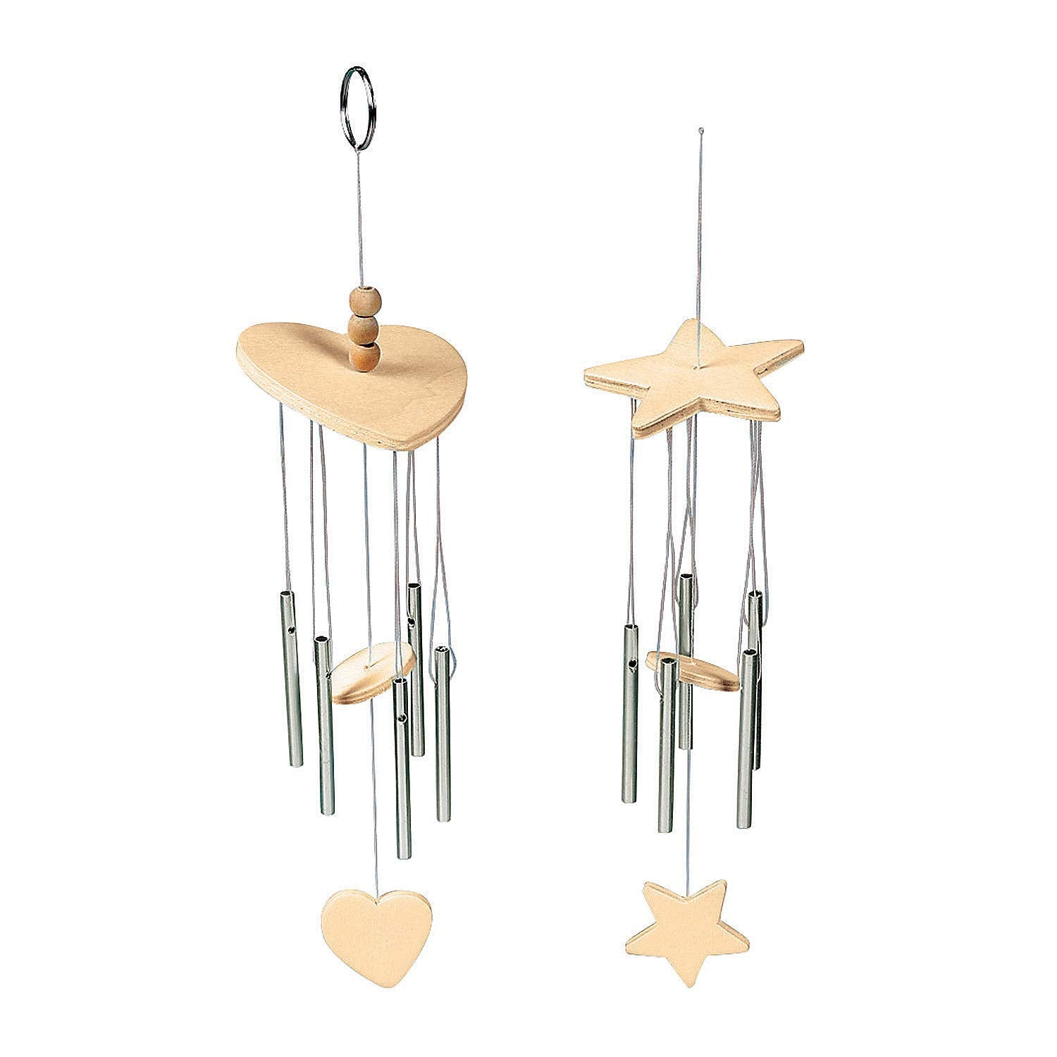 Fun Express wind chimes include five metal chimes for gentle breeze music