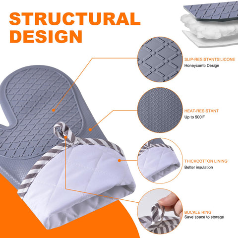 FunSiltasy oven mitt with cotton liner stays cool and comfortable