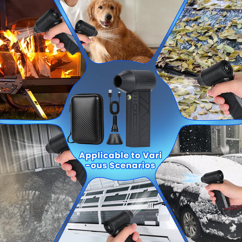 FunApricity Snow Whiz Blower stores neatly for garage organization