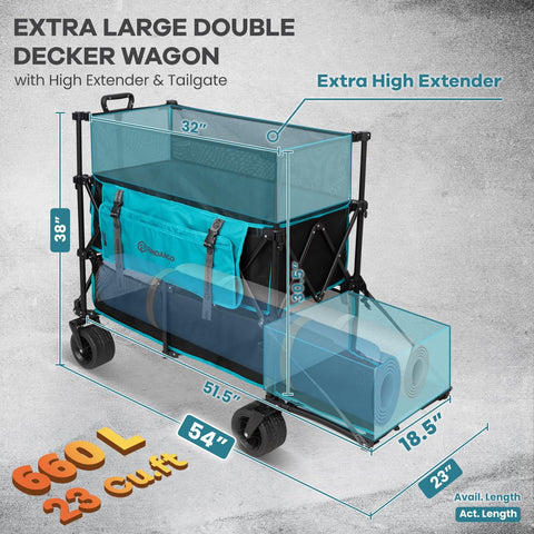 Fundango High Extender Tailgate enabling easy loading of bulky gear.