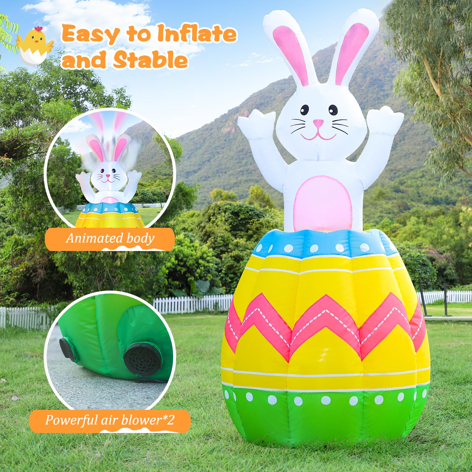 FunFanso auto-inflate system enables quick, easy setup.