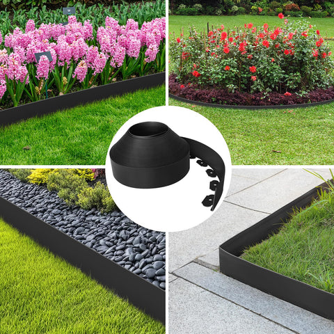 FunFanso black edging adds clean, professional garden border appearance.