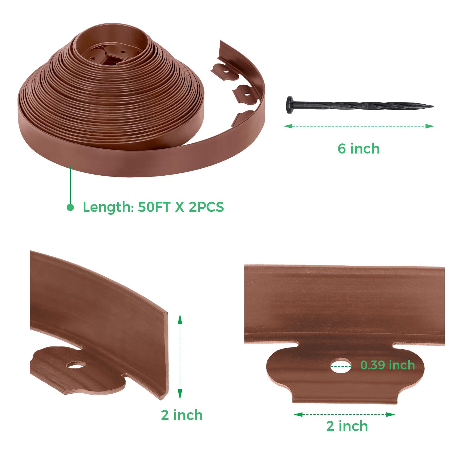 FunFanso flexible PE edging bends to curves without breaking.