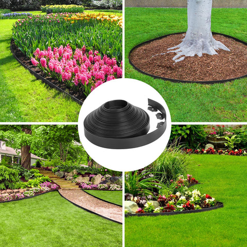FunFanso edging provides clear separation between lawn and flower beds for a neat look.