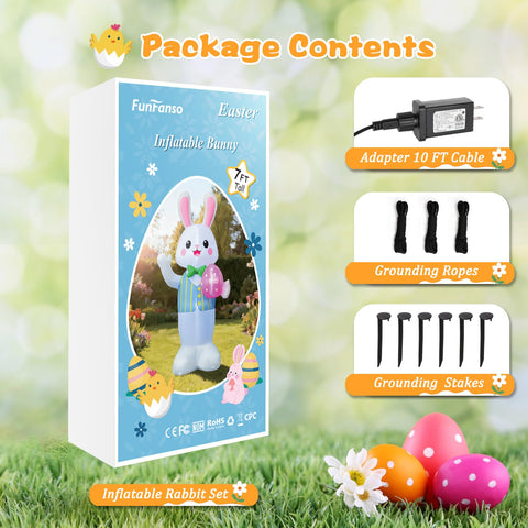 FunFanso lawn and garden Easter bunny decor adds festive charm to your yard.