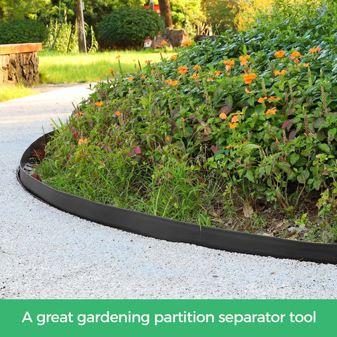 FunFanso no-dig installation makes edging quick and tool-free for beds and paths.