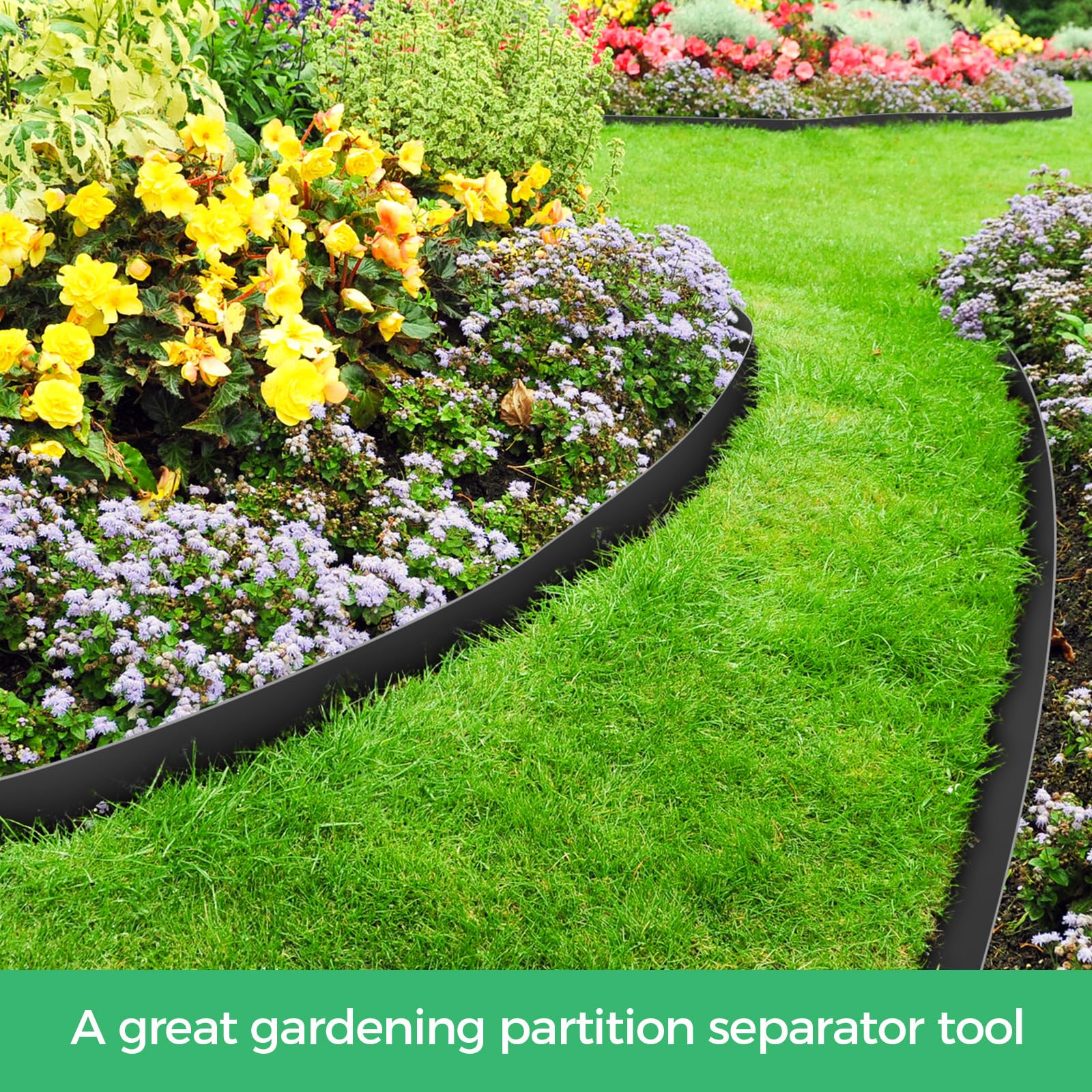 FunFanso plastic-edging-durable-flexible supports curved garden beds
