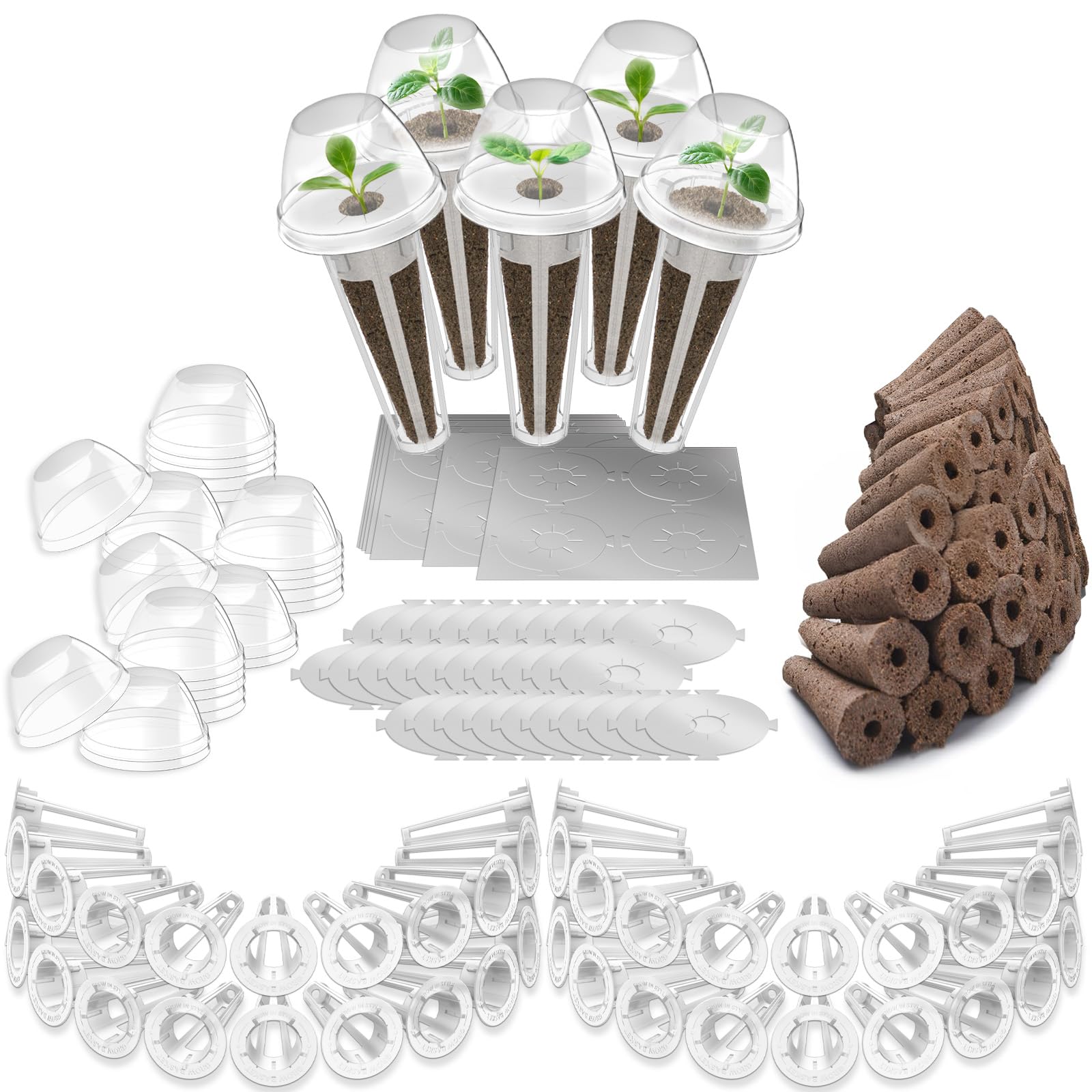 Fungiworks 202pcs kit components for hydroponic pods and multi-cycle use