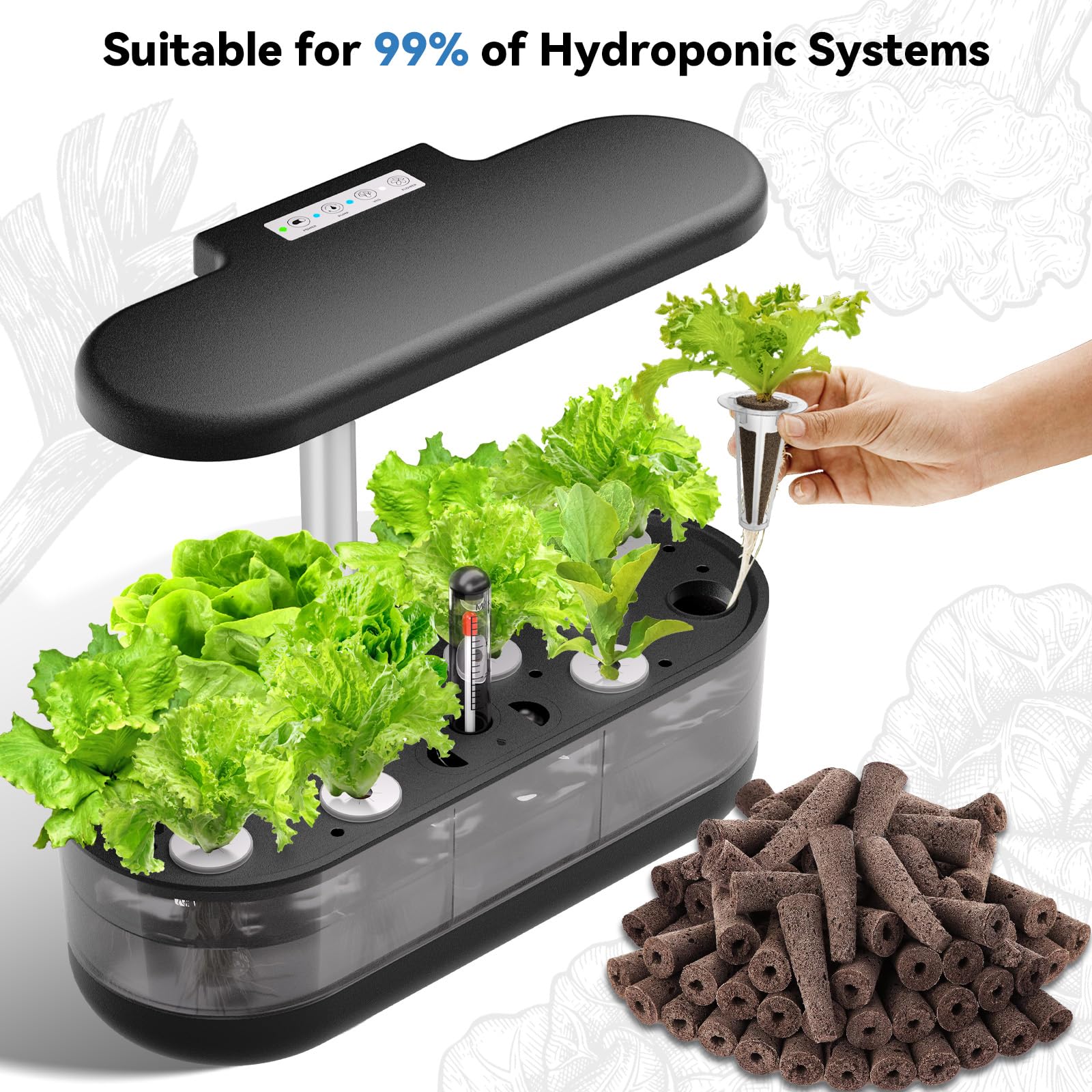Fungiworks natural peat sponges provide moisture retention and breathability