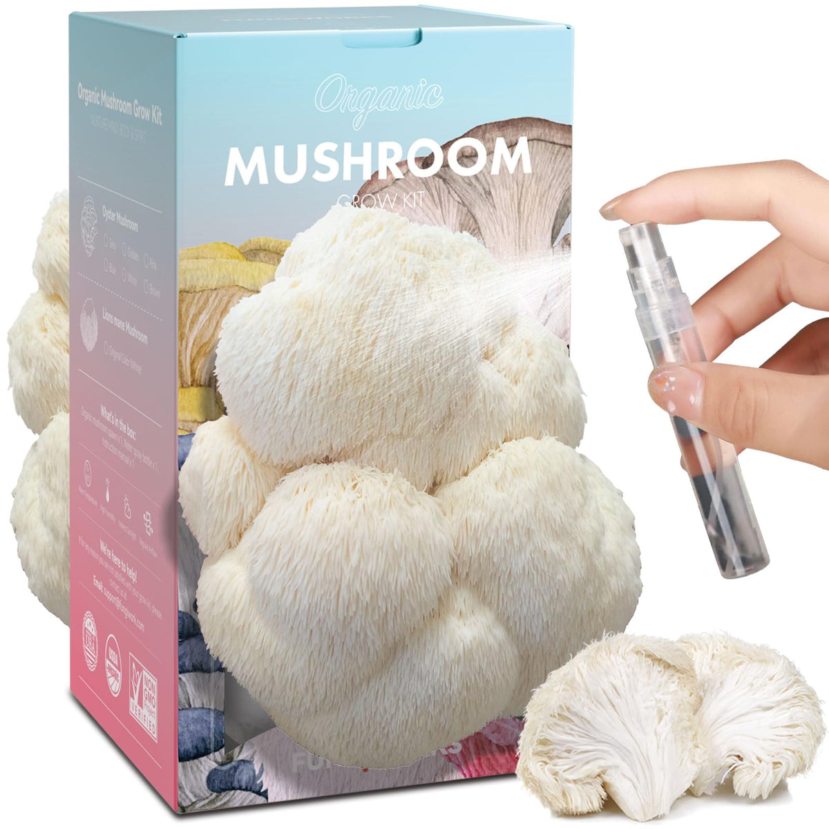 Fungiworks Lions Mane kit front view for home cultivation